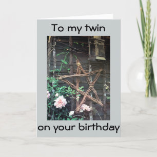 TWIN-YOU ARE A STAR ON YOUR BIRTHDAY CARD