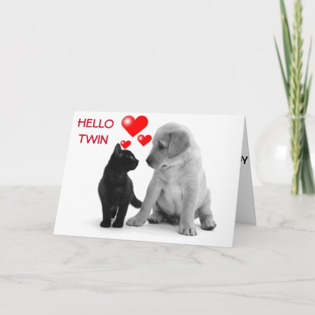 TWIN, YOUR BIRTHDAY IS A SPECIAL DAY FOR ME! CARD (Front)