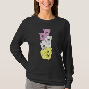 Twink Flag Pile Pride Lgbtq Bears Cute Twink Bear T-Shirt