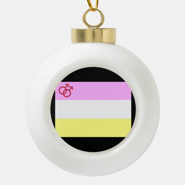 Twink Pride Ceramic Ball Christmas Ornament (Front)