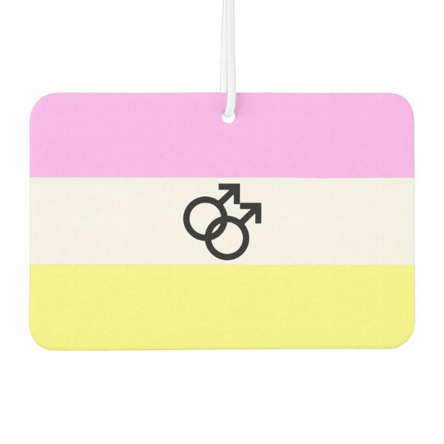 Twink Pride Flag Car Air Freshener (Front)