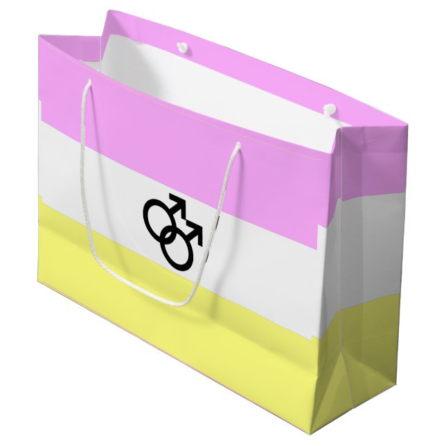 Twink Pride Flag Large Gift Bag (Front Angled)