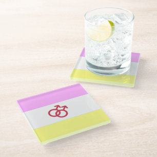 Twink Pride Glass Coaster