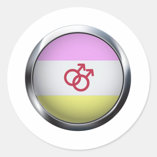 TWINK PRIDE MEDALLION CLASSIC ROUND STICKER (Front)