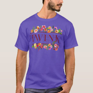 Twink Shirt Funny Floral Print Cute Ironic Rude Cr