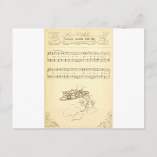 Twink Twinkle Little Bat Lyrics Postcard