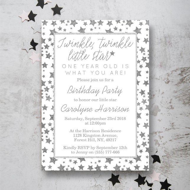 Twink, Twinkle Little Star 1st Birthday Invitation (Creator Uploaded)