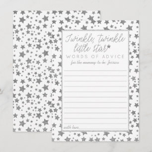 Twink, Twinkle Little Star Baby Shower Advice Card