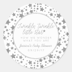 Twink, Twinkle Little Star Baby Shower Favour Classic Round Sticker