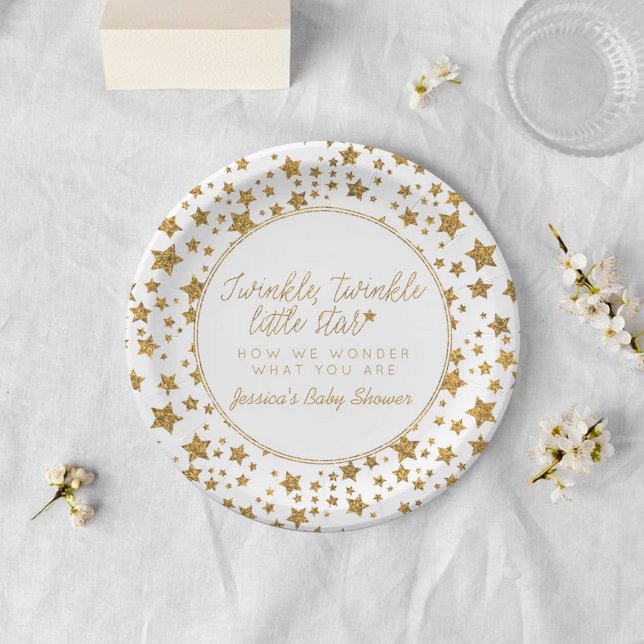 Twink, Twinkle Little Star Baby Shower Paper Plate (Creator Uploaded)
