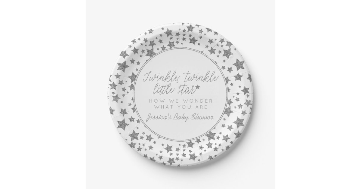 Twink Twinkle Little Star Baby Shower Paper Plate