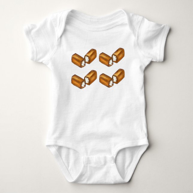 Twinkie Cream-Filled Snack Cake Junk Food Twinkies Baby Bodysuit (Front)