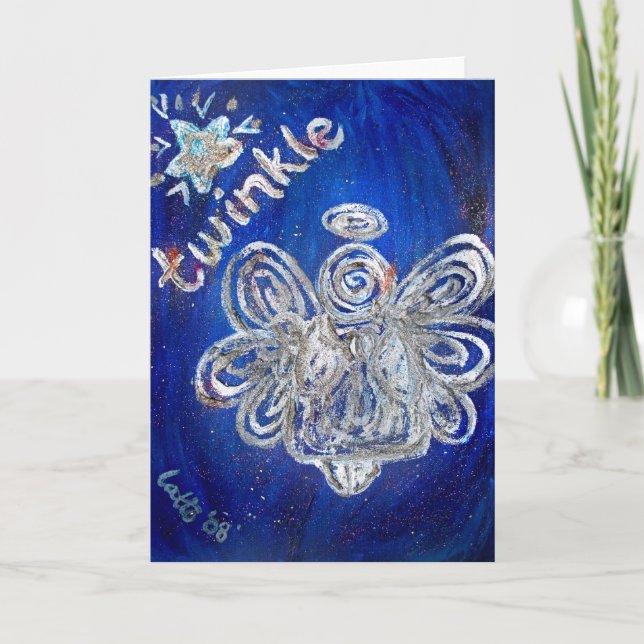 Twinkle Angel Greeting Card or Note Card (Front)