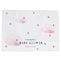 Twinkle Gold Stars & Pink Clouds Baby Shower