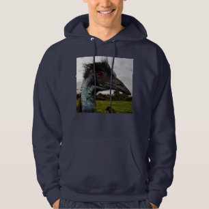 "Twinkle in the Eye: An Emu’s Curious Gaze" Hoodie