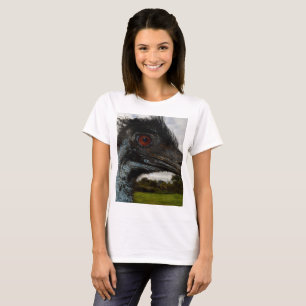 "Twinkle in the Eye: An Emu’s Curious Gaze" T-Shirt