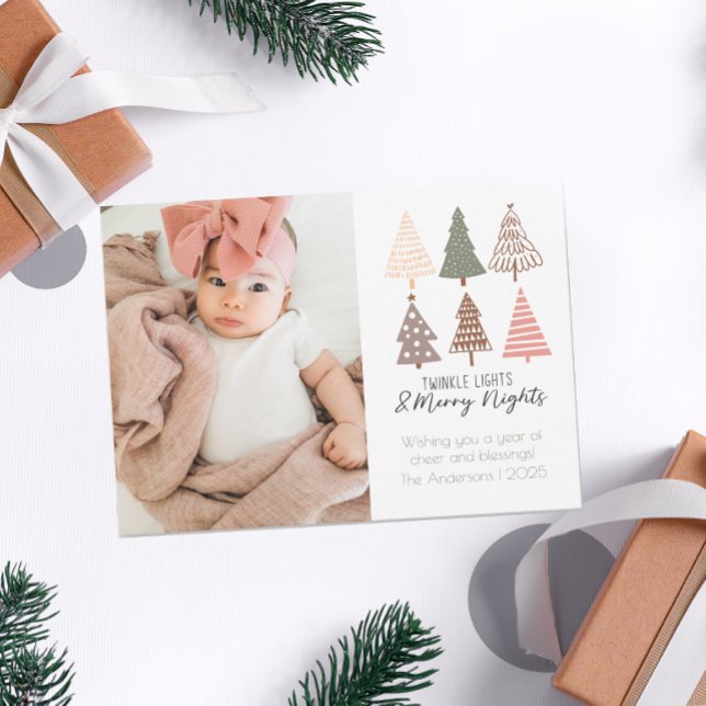 Twinkle Lights and Merry Nights Cute Holiday Card (Creator Uploaded)