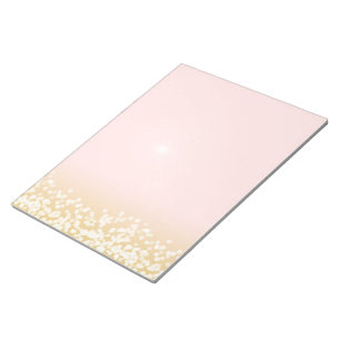Twinkle Lights Blush and Gold Notepad