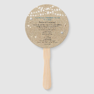 Twinkle Lights Destination Wedding Program Fan