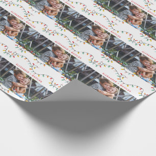 Twinkle lights fun bright photo Holiday Wrapping Paper