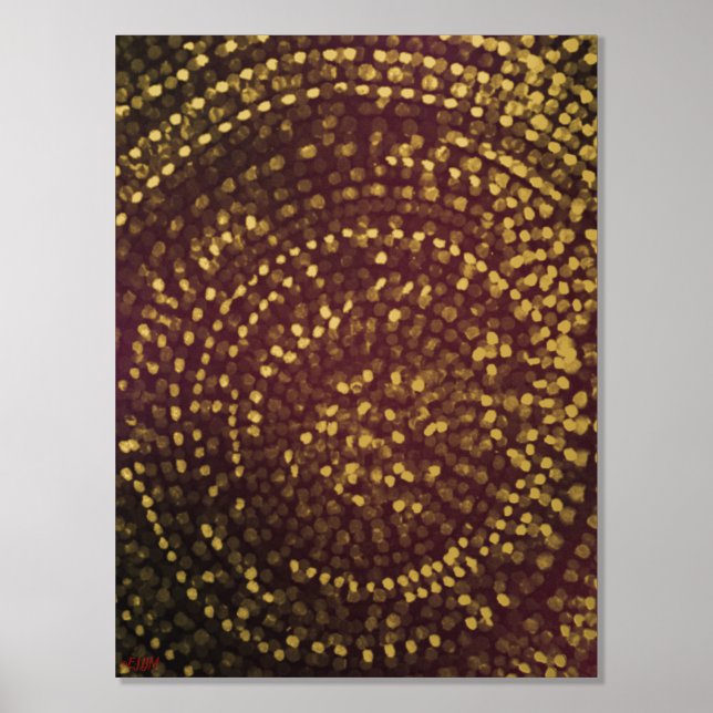 Twinkle Lights Gold Foil Print (Front)