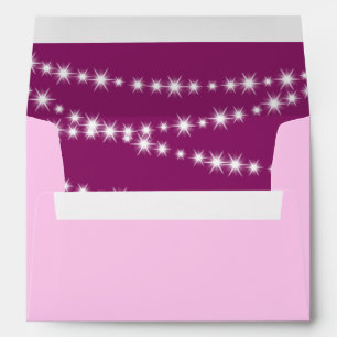 Twinkle Lights (magenta) Envelope