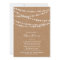 Twinkle Lights Rehearsal Dinner Invite on Burlap