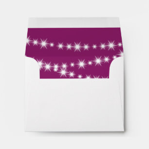 Twinkle Lights RSVP Envelope (magenta)