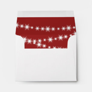 Twinkle Lights RSVP Envelope (red)