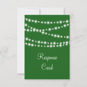Twinkle Lights RSVP (green) Card