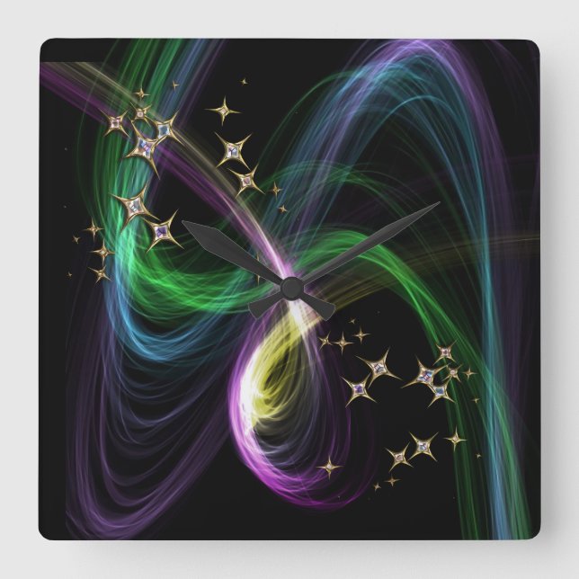 Twinkle Little Star 2 - bling art Square Wall Clock (Front)