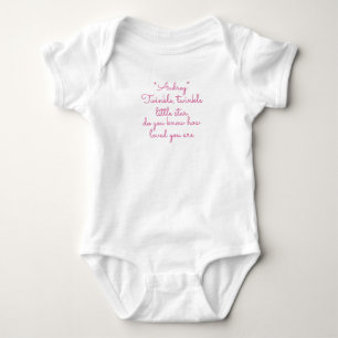 Twinkle little star baby bodysuit monogrammed