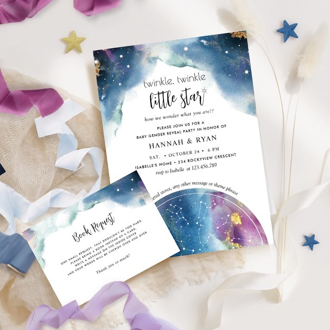 Twinkle, Little Star Baby Gender Reveal Party Invitation (Creator Uploaded)