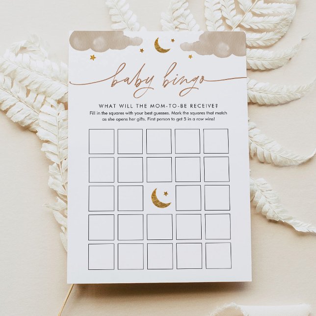 Twinkle Little Star Baby Shower Bingo Game Invitation (Creator Uploaded)