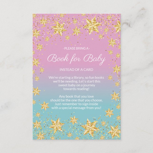 Twinkle Little Star Baby Shower Book for Baby Card (Front)