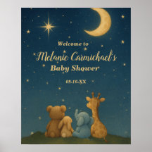 Twinkle Little Star Baby Shower Welcome Poster