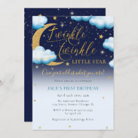 Twinkle Little Star Blue Boy First Birthday