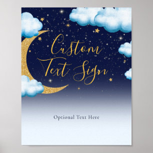 Twinkle Little Star Blue Boy First Birthday Sign