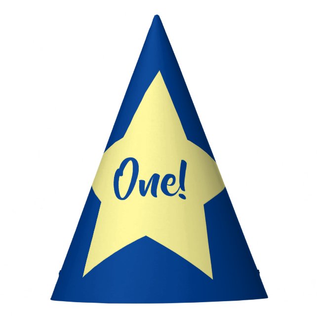 Twinkle Little Star Cute 1st Birthday Party Theme Party Hat (Front)