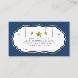 Twinkle Little Star Diaper Raffle Ticket Enclosure Card