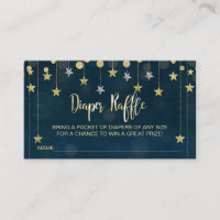 Twinkle little star diaper raffle ticket insert
