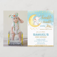 Twinkle Little Star Elephant 1st Birthday  Photo
