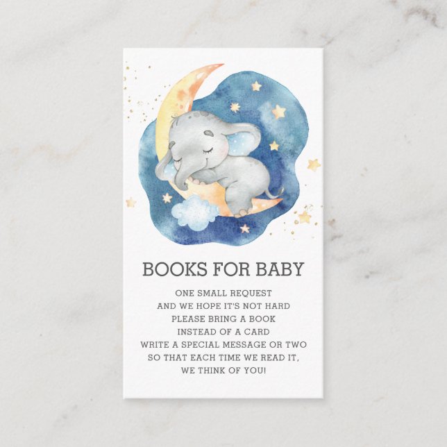 Twinkle Little Star Elephant Books for Baby Boy En Enclosure Card (Front)