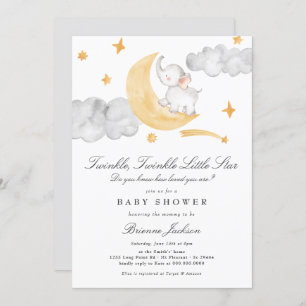 Twinkle Little Star Gender Neutral Baby Shower Invitation