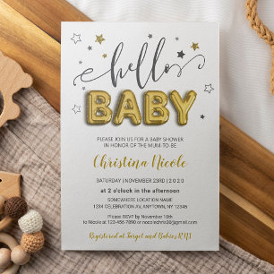 Twinkle Little Star Gender Reveal Baby Shower Invitation