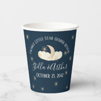 Twinkle Little Star Gender Reveal– Celestial Party Paper Cups