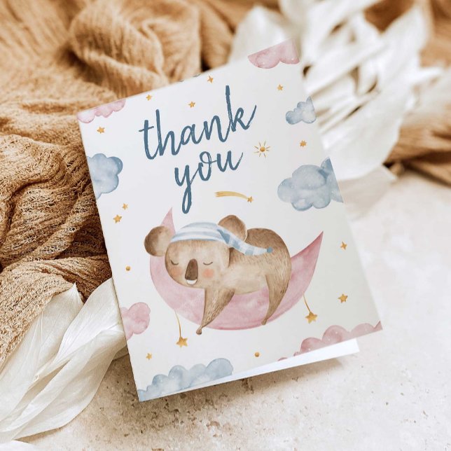 Twinkle Little Star Gender Reveal Thank You Card (Creator Uploaded)