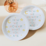 Twinkle Little Star How We Wonder Gender Reveal Paper Plate<br><div class="desc">These are Blue Twinkle Little Star How We Wonder What You Are Gender Reveal Paper Plates!</div>