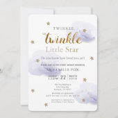Twinkle Little Star Lavender Baby Shower Invitation (Front)