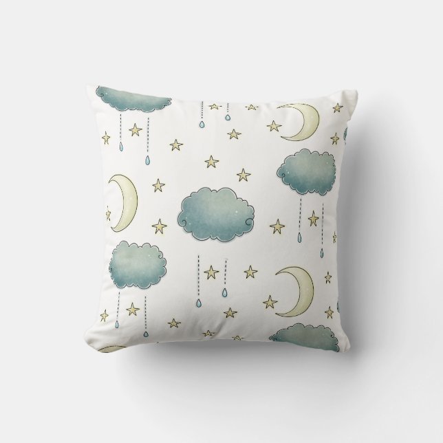 Twinkle Little Star Moon and stars Cushion (Front)
